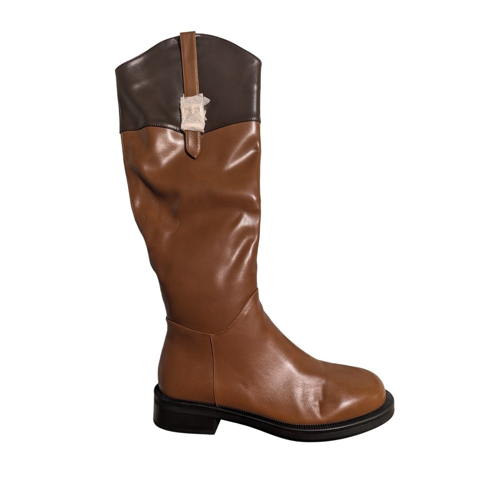 NEW Torgeis New York Desiree Tan Two Tone Knee High Boots Women's 11 (MSRP $165)